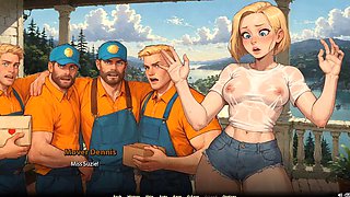 Moonripple Lake - Beautiful Blonde girlfriend shows off for other guys and gets fucked hard after