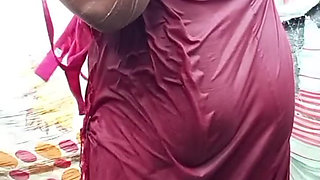 Cute  Desi sister-in-law's open bath goes viral