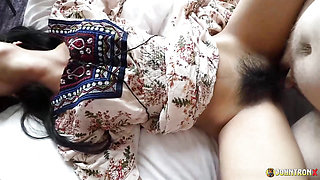 JohnTronX - Hardcore POV fucking and cumming in a hairy Asian pussy