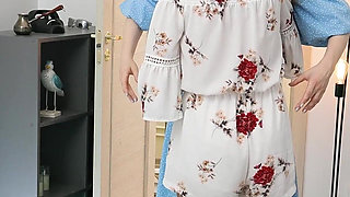 Saggy Tits Redhead Flexi Real Doll Dildo Fucked