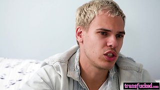 Hispanic shemale enjoys hard core butt fucking sex