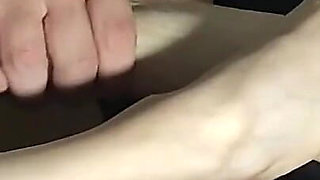 Hi Baby Do You Want to See How I Try to Put My Lover's Big Cock up My Ass with My Feet? if You Like the Video Leave Your Like