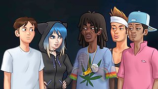 Officer brings bad news in the reworked summertime saga by Misskitty2k