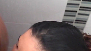 Samara Sucking My Cock in the Shower