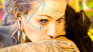 Tattoo Lesbian Gets Hard Fisted Till She Have a Real Orgasm