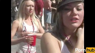 Spring break fun with some milk jugs on display and swallowing action