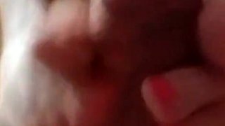 Footjob with Cumshot in the Mouth of My Lover