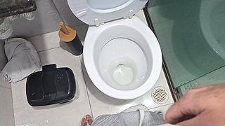 I went to the bathroom and found my sister-in-law's used panties and came on them!