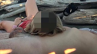 Pussy Flash - Stranger Caught My Stepdad Touching My P...a Beach and Jerked off His Dick - Misscreamy