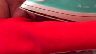 Flatten cock cum smearing handjob