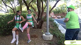 Lesbian Cheerleaders Alex  Madison Fuck Themselves Silly!