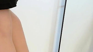 Beige Nylon and Super High Stilettos