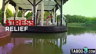 Flexible blond teenage butt fucking nailed by BF