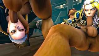 Sweet animated chicks drilled by magic sticks in exclusive SFM Compilation