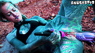 Dildoing My ANAL Outdoor Working Up to a Full Bladder