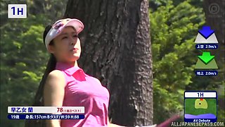 Outdoors solo video of a sexy busty nude golf player. Amateur