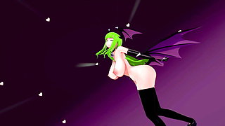 Morrigan Seniorita - HIKS MMD  - Green Hair Color Edit Smixix