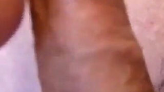 Horny old woman gives a blowjob to a raw little cock