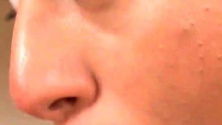 Blonde babe gives her client happy ending massage