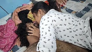 Hot Indian Step Sister Lip Lock in Bedroom - Romantic Kissing Close-Up