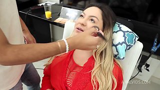Behind the Scene from Busty brazilian Rafaella Denardin doing