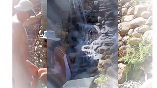 Fun Outdoor Fuck in the Fountain - Candi Annie