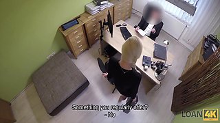 Smart Young Chick Comes To Loan Office With Pussy - Karol Lilien