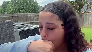 Extreme amateur pov blowjob by hot brunette latina