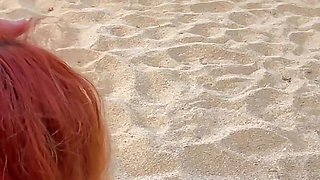 Stranger Fucks Me on a Nude Beach After I Blow Him - Real Voyeur Caught Jerking off watching us