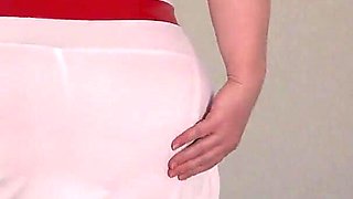 Busty Housewife Dresses up in Sexy Nurse Uniform. Chubby MILF with Big Butt Is Ready for Role-playing Party.