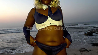 Halloween Might Be Over but This Naughty Bunny Still Needed to Play Under the Beach Morningsunrise