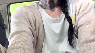 Squirting in the Back of M Car