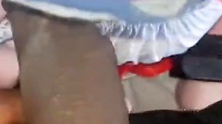 Blindfolded on My Kness Sucking BBC in Maid Outfit