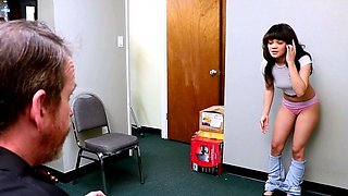 Sexy redhead teen ass spanking