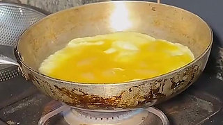 She's Cooking in the Kitchen, I Came Crease Her Body While She Eats