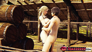 Seductive Viking Girl in Village 3D Hentai - Standing Fuck, POV Missionary Hardcore, and Hairy Pussy Creampie