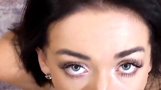 Czech slut Zuzu Sweet black cock POV blowjob and licking cumshot