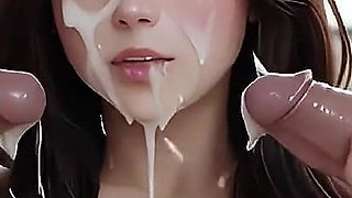 Big Tits Ai Creampie Gangbang - DP & Bukkake Marathon Compilation