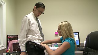 Forbidden Office Heat with John Henry's Blonde Charm