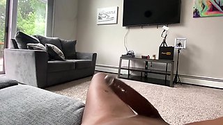 Big booty ebony jumps on huge BBC and gets her ass jizzed all over