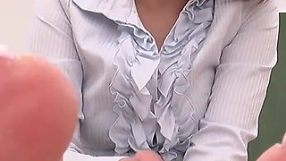 Sawa Sasaki POV Scent Training Smelly Feet Pressed to Your Face as She Strokes You Through Worn Pantyhose.