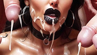 BDSM Slave Hard Sex, Curvy Woman with Big Tits Sucking Big Dick, Slave Woman,bdsm
