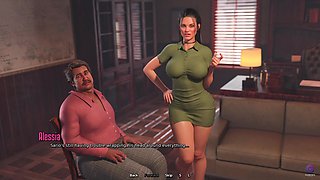 Cuckold Husband Watching His Wife Sucking My Big Dick - 3D Hentai Animated Porn - Life in Santa County