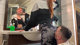 Slave Cleans Mistress Kira's Ass with Tongue After Gym - Rimjob Femdom