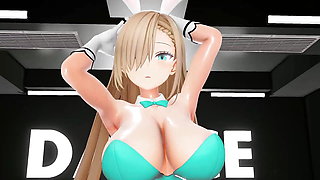 Ichinose Asuna Undress Dance Hentai Bunny Girl Playboy Big Boobs Blonde Got That Boon Song Mmd 3D