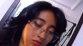 Hot Blowjob with Sexy Tattoed School Babe