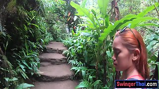 Big bum Asian GF waterfall and shagging