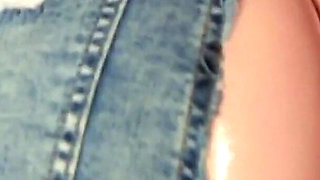 My Husband Fuck Me with Ripped Pants and Cum Inside