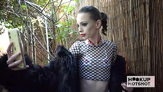 90-Pound Slut Aria Haze Hooks Up With Bryan Gozzling!