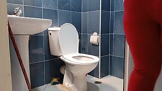 Moroccan Woman Cleaning Toilet